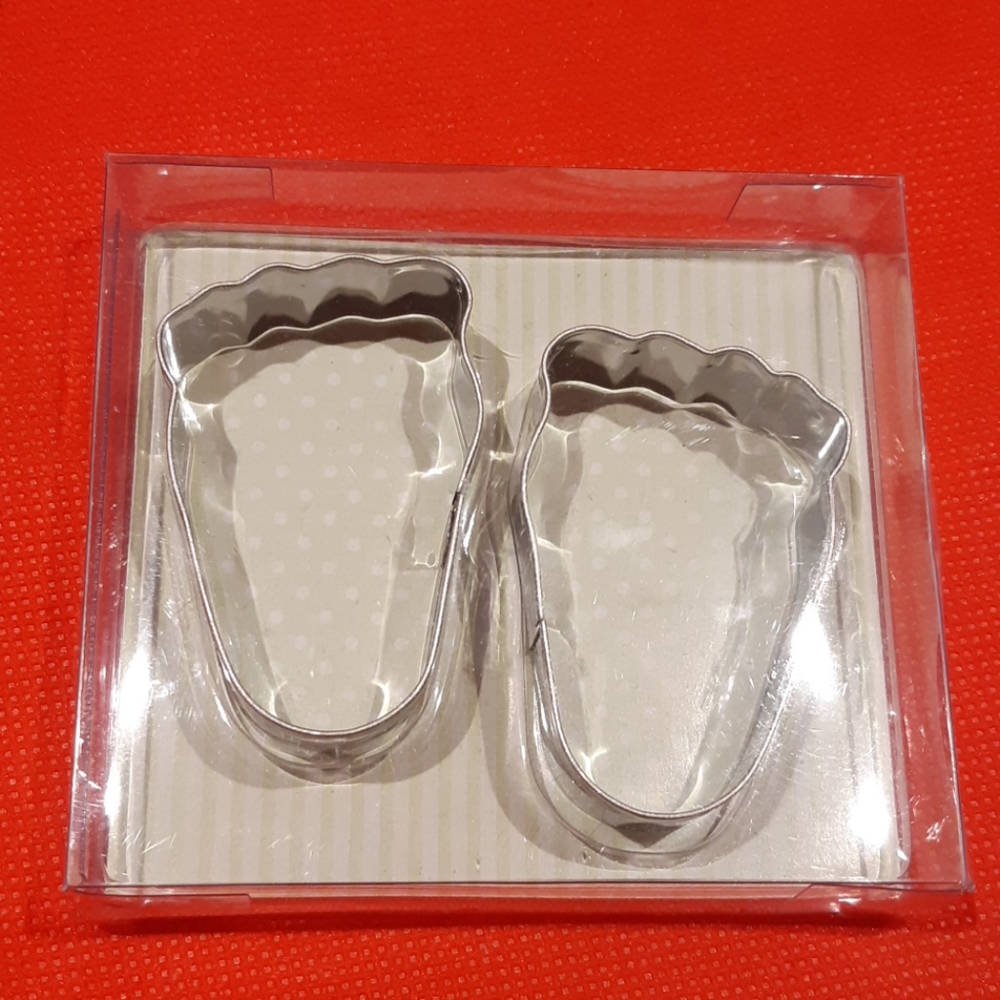 Baby foot print cookie cutters